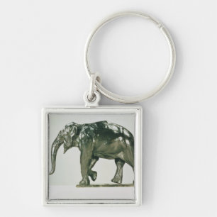 White Elephant Key Ring