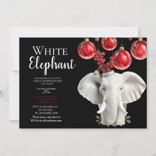  White Elephant Kids Christmas party   Invitation