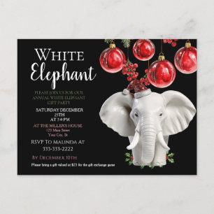 White Elephant Kids Christmas party Postcard
