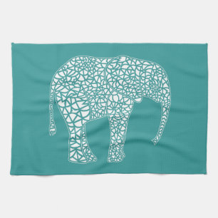 White Elephant Kitchen Towel