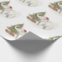 White Elephant Party Christmas Wrapping Paper