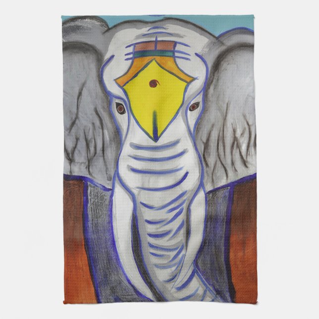 White Elephant Tea Towel (Vertical)