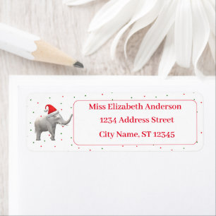 White Elephant Themed Return Address Label