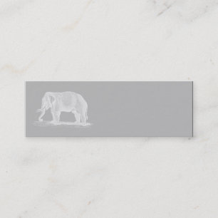 White Elephant Vintage 1800s Illustration Mini Business Card