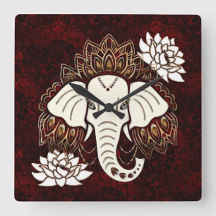 White Elephant Wall Clock