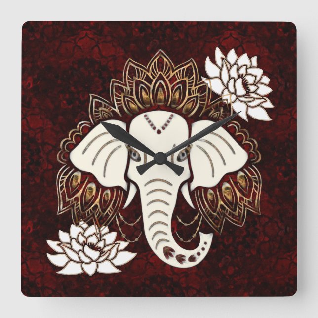White Elephant Wall Clock (Front)