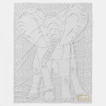 White Elephant White Dotted Fleece Blanket