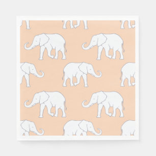 White Elephants Napkin