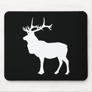 White Elk Mouse Pad