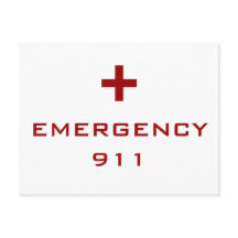 White Emergency Medical Alert