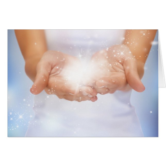 white energy healing hands reiki healer shaman (Front Horizontal)