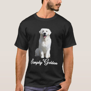White English Cream Golden Retriever Simply Golden T-Shirt