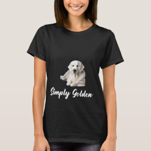 White English Cream Golden Retriever Simply Golden T-Shirt