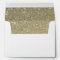 White Envelope, Gold Glitter Lined