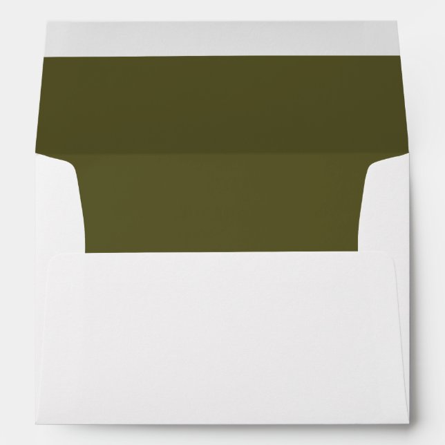 White Envelope, Hunter Green Liner Envelope (Back (Bottom))