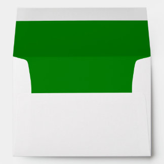 White Envelope, Kelly Green Liner Envelopes