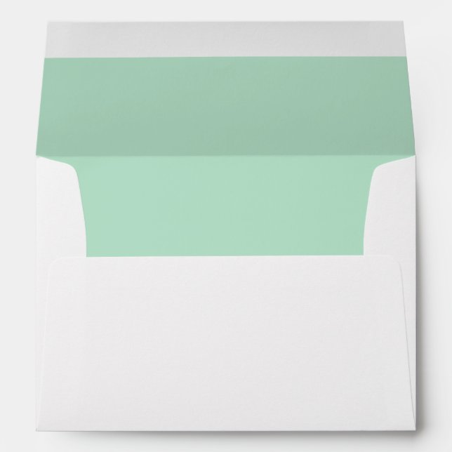White Envelope, Mint Green Lined Envelopes (Back (Bottom))