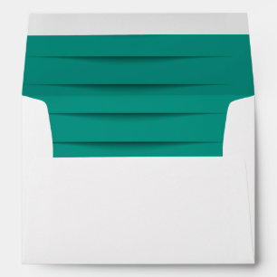 White Envelope with Green Striped Interior