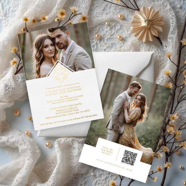 White Exquisite Simple Wedding Botanical Monogram (White Exquisite Minimalist Wedding Design Botanical Monogram and Initials)