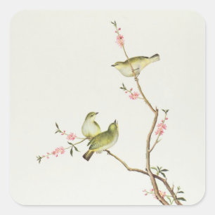 White-Eye bird, Ch'ien-lung period Square Sticker