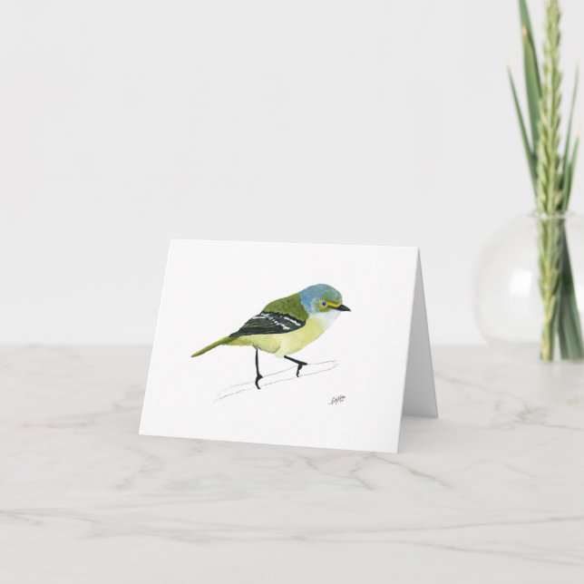 White eyed Vireo Note Card (Front)