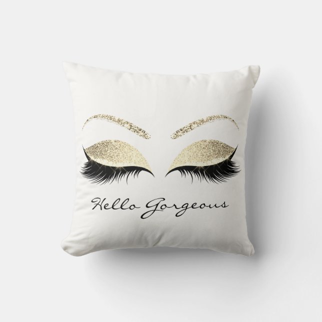 White Eyes Makeup Lash Hello Gorgeous Gold Spark Cushion (Front)