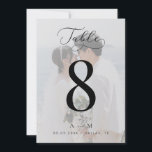 White Fade Photo Monogram Wedding 5x7 Table Number<br><div class="desc">Add a personal touch to your reception with this elegant White Fade Photo Monogram Wedding Table Number. Designed in a classic 5x7 size, this table number features a soft fade effect over your custom photo, creating a modern yet timeless look. The refined monogram detail adds sophistication, making it perfect for...</div>