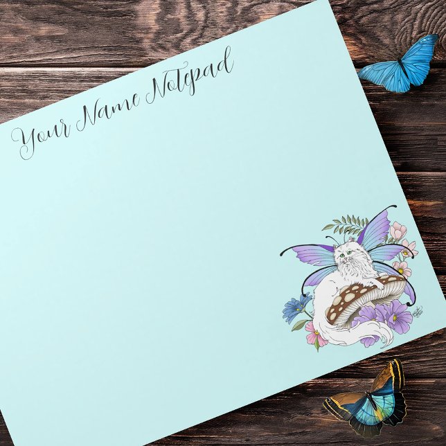 White Fairy Cat Mushroom Notepad (Creator Uploaded)