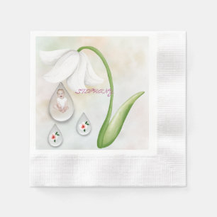 White Fairy droplets  napkins 