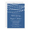 White Fairy Lights | Blue Wedding Invitation