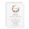 White Fall Terracotta Monogram Wreath Wedding
