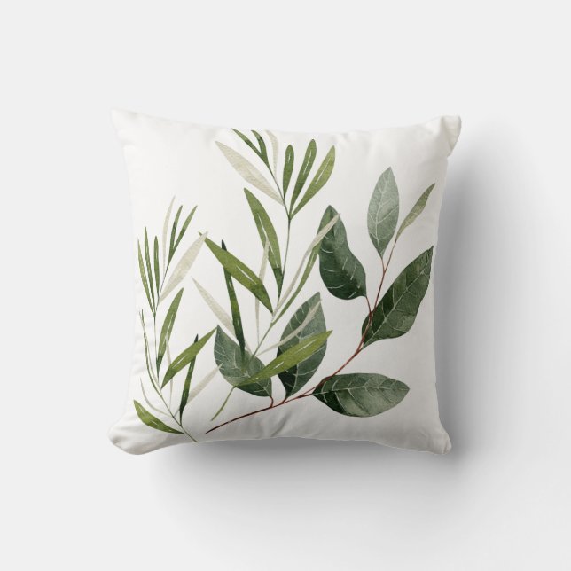 WHITE FALLEN BRANCH PILLOW  (Front)