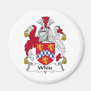 White Family Crest Magnet