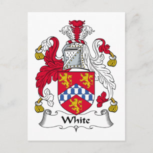 White Family Crest Postcard