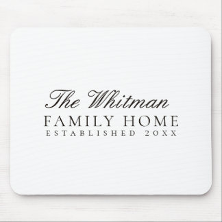 White Family Home Mouse Pad