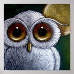 WHITE FANTASY SNOWY OWL Poster