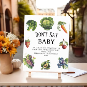 White Farm Baby Shower Dont Say Baby Game Poster