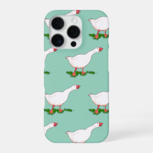 white farm goose iPhone 16 pro case