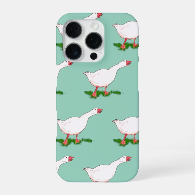 white farm goose iPhone case (Back)