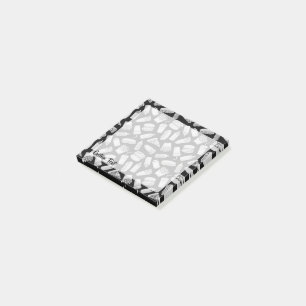 White Fast Food Icons Pattern Post-it Notes