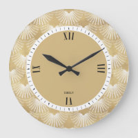 White & Faux Gold Art-Deco Pattern