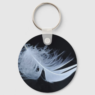 White feather - angelic by nature key ring