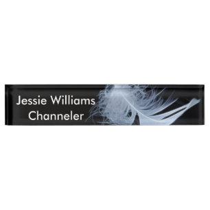 White feather - angelic by nature nameplate