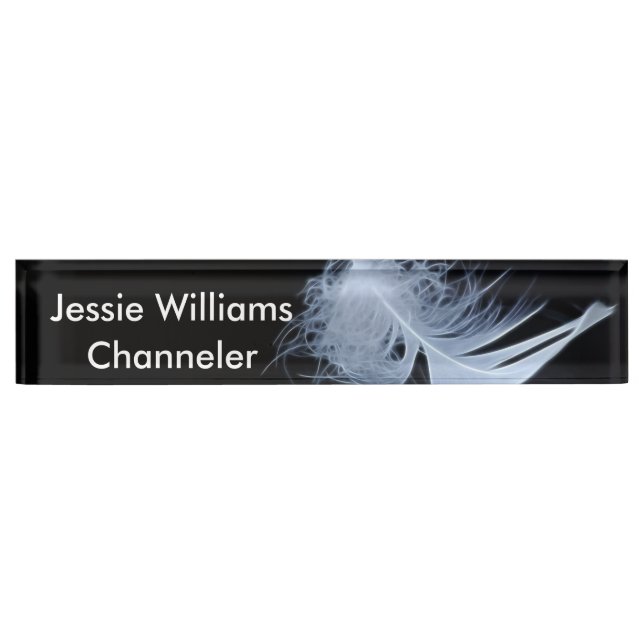 White feather - angelic by nature nameplate (Front)