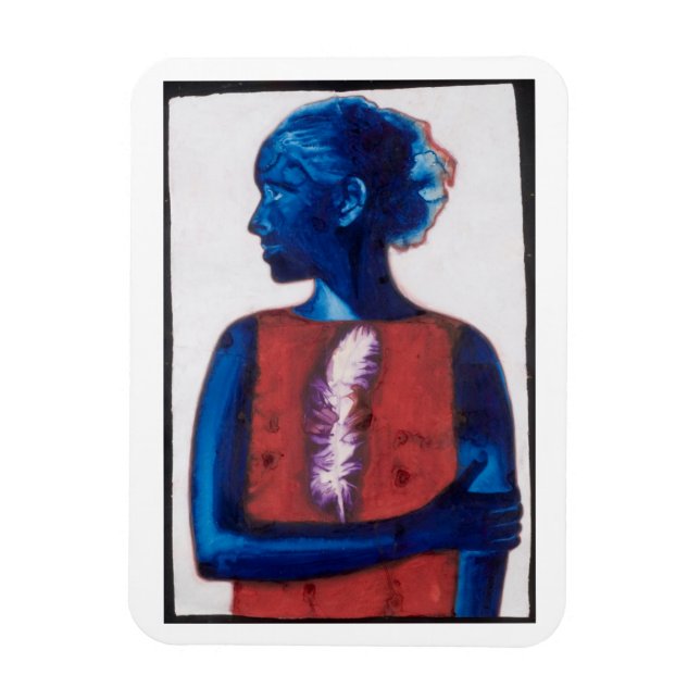 White Feather Magnet (Vertical)