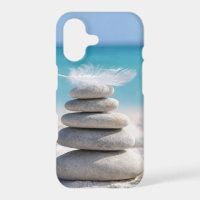 White Feather on a Beach Cairn