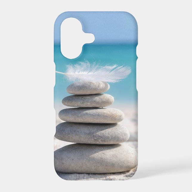 White Feather on a Beach Cairn (Back)