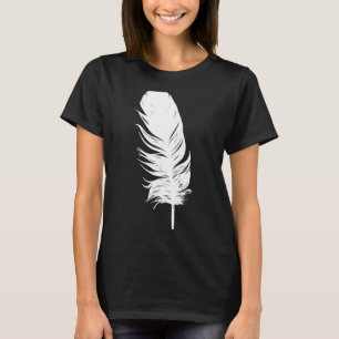 White feather print casual graphic sleeveless T-Shirt
