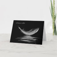 white feather reflection for sympathy