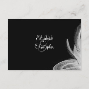 White Feathers 2 RSVP Card